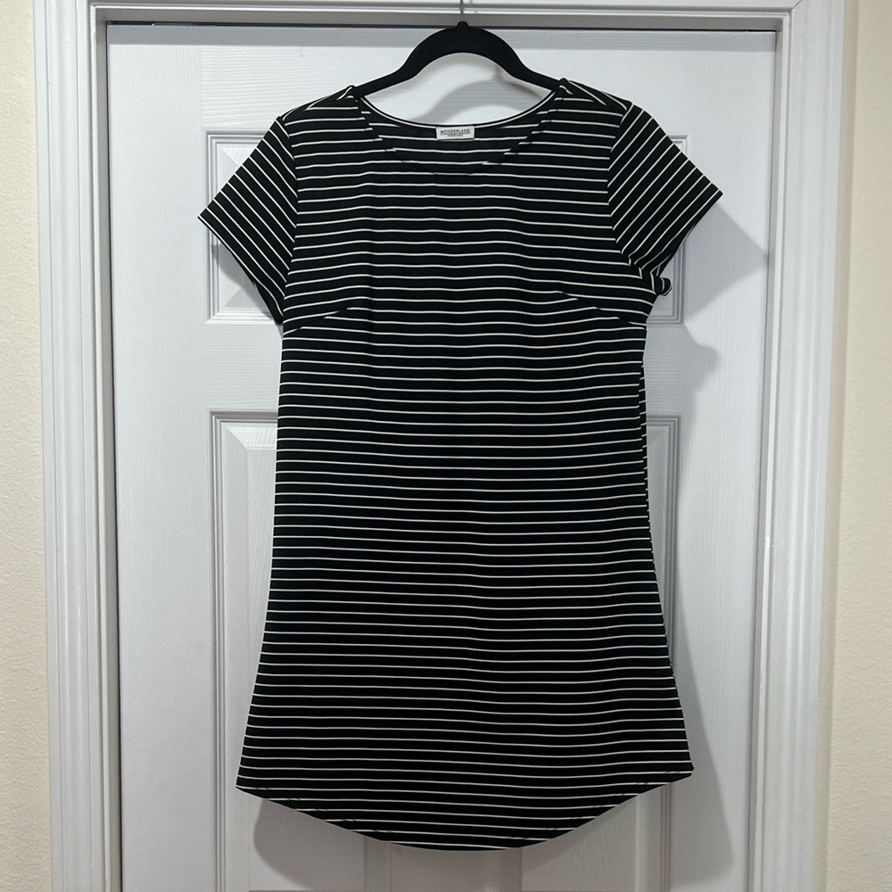 WONDERLAND Monochrome Striped Dress. Excellent condition.